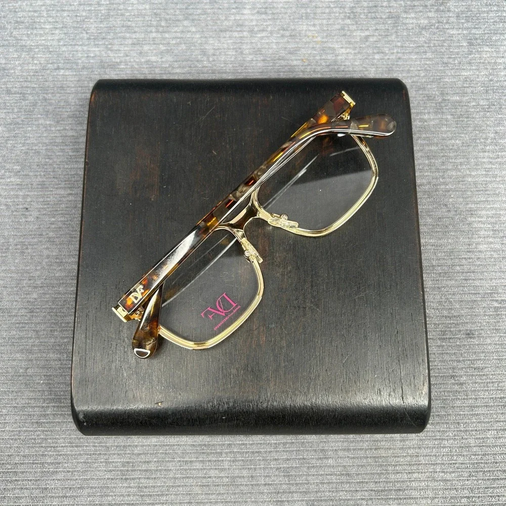 Diane von Furstenberg DVF8051 210 Burgundy Tortoise Square Y2k Eyeglasses Frames